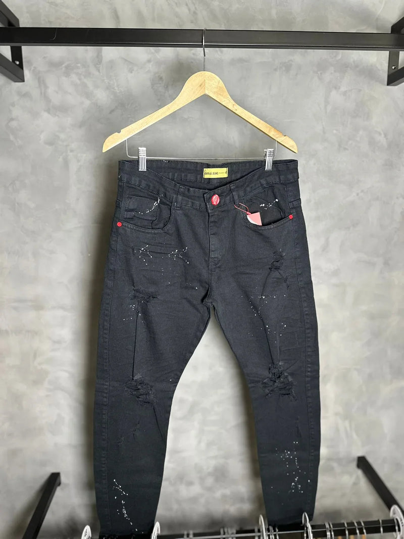 CALÇA CARAJA JEANS PRETA (MODELO JOGADOR)