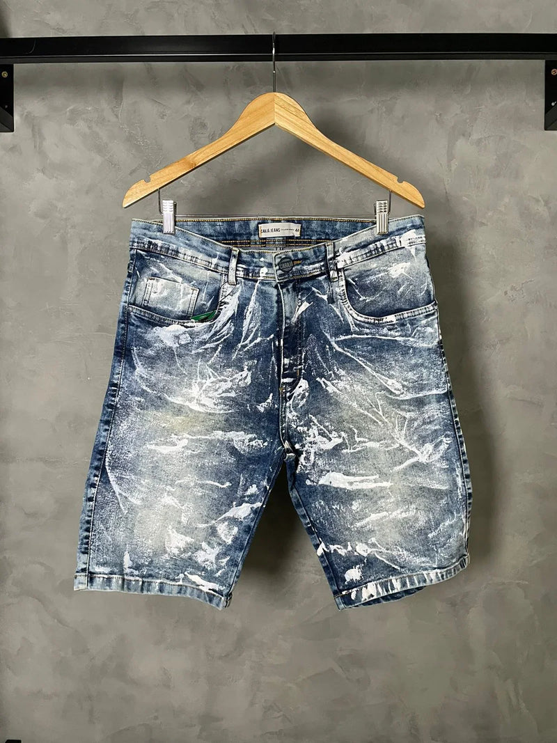 BERMUDA CARAJA JEANS COM TINTA